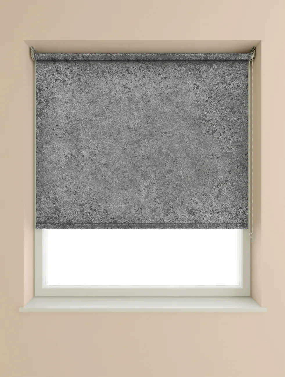 Blackout Crushed Velvet Roller SILVER
